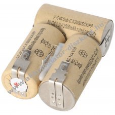 Helyettes�t� Akkumul�tor k�zi porsz�v� 3,6V FASTON 4,8mm D-SCX3 1400mAh NiCd