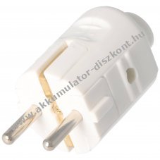 Schuko v�d��rintkez�s dug� feh�r IP44 16A 250V h�z�scsillap�t�ssal