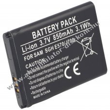 Helyettes�t� Akkumul�tor Samsung SGH-E570 SGH-J700 3,7V 600-850mAh Li-ion
