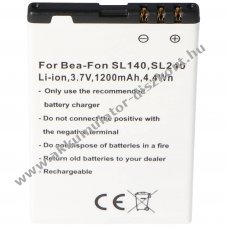 Helyettes�t� Akkumul�tor Bea-Fon SL140 SL240 BS-03 EP-600 RCB01P04 mobiltelefon
