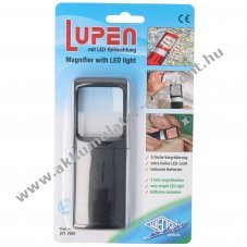 LED-es k�zi nagy�t� 3x nagy�t�s fekete elemekkel CR1130 2db 3V