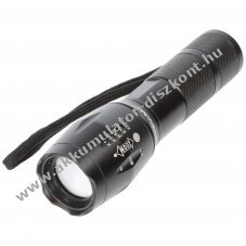 LED zsebl�mpa zoommal �s f�kusz funkci�val 10W 350 lumen Akkumul�torval