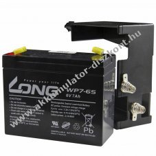 KungLong Akkumul�tor 6V 7,0Ah adapter m�r�m�szer �lom-g�l