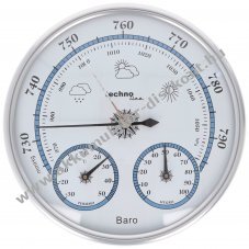 Technoline WA 3090 k�r alak� barom�ter h�m�r�vel �s p�ratartalom-m�r�vel vintage diz�jnban