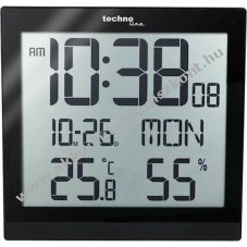 Technoline WS 8015 fekete DCF-77 r�di�vez�relt fali�ra 4xAA Mignon ceruza