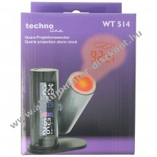 Technoline WT 514 projektoros �breszt��ra 12/24h d�tum, h�t napja, h�m�rs�klet, p�ratartalom