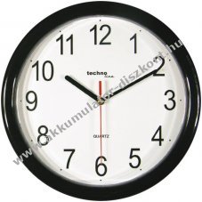 Technoline WT 600 klasszikus kvarc fali�ra fekete m�anyag keret O250x24mm