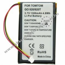 Helyettes�t� Akkumul�tor TomTom Go920 Go920T AHL03713100 3,7V 1250mAh Li-Ion gps �s navig�ci�