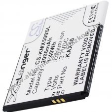 Helyettes�t� Akkumul�tor Cameron Sino KAX50 Kazam Trooper X5.0 3,7V 2000mAh mobiltelefon Li-Ion