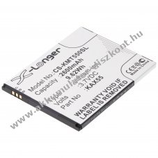 Helyettes�t� Akkumul�tor Kazam Trooper X5.5 KAX55-BKBAK007752 3,7V 2600mAh mobiltelefon Li-Ion