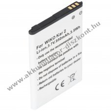 Helyettes�t� Akkumul�tor Cameron Sino Wiko DOLFY Kar 2 Kar2 N320 UBIK Venia 3,7V 950mAh mobiltelefon Li-Ion