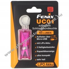 Fenix UC01 LED kulcstart� l�mpa 3,7V 200mAh Akkumul�tor lila Li-Polymer