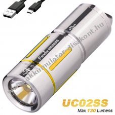 Fenix UC02SS LED kulcstart� l�mpa Akkumul�torval �s Micro-USB k�bellel arany Li-Ion