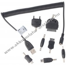 Univerz�lis USB t�lt�k�bel mobiltelefonhoz 7 adapterrel