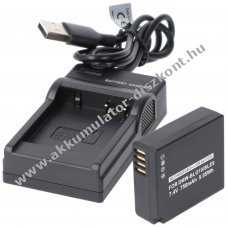 Helyettes�t� Akkumul�tor �s USB t�lt� Panasonic DMW-BLG10 7,4V 750mAh Li-Ion