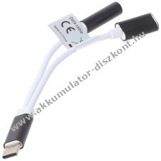 2in1 audioadapter USB-C 3,5mm sztere� k�bel �s t�lt�csatlakoz�