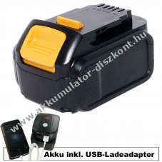 Helyettes�t� Akkumul�tor Dewalt DCB140 14,4V 4Ah Li-Ion �s USB t�lt�adapter k�szlet