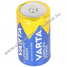 Varta Longlife Power alk�li C (b�bi m�ret) 1,5V 1db