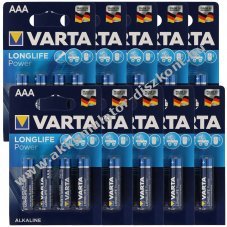 Varta Longlife Power AAA (mikro elem) 1,5V 10db/csomag