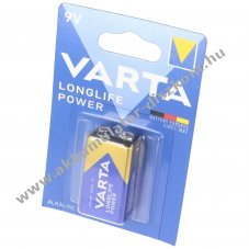 Varta Longlife Power 9V alk�li elem 1db/csomag