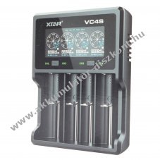 Xtar VC4SL gyors t�lt� 1-4 Li-Ion Akkumul�tor t�lt�s �s kapacit�sm�r�s max72mm