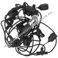 Velamp CASSIOPEA napelemes f�nyf�z�r IP44 10m 10 LED �tl�tsz� izz� fekete k�bel