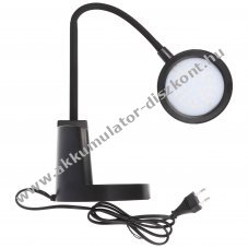 Velamp SWAN2 LED asztali l�mpa 7W 420lm 4000K �rint�kapcsol� tolltart� fekete