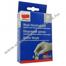 Vinyl keszty� feh�r M 10db/csomag p�dermentes