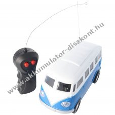 WELLY Retro Bus Bulli t�vir�ny�t�s modell 124 k�k 5x AA Mignon ceruza elemekkel egy�tt