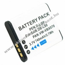 Helyettes�t� Akkumul�tor VW-VBX070 3,7V 740mAh Li-ion