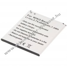 Helyettes�t� Akkumul�tor Wiko Barry / Barry Dual SIM 3,7V 2000mAh mobiltelefon Li-ion
