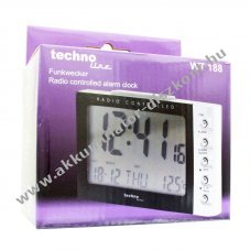 Technoline WT188 fekete r�di�s �breszt��ra 2x AA Mignon ceruza LR06 elemek n�lk�l