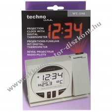 Technoline WT 590 r�di�s �breszt��ra DCF77 id�kivet�t�ssel �s belt�ri h�m�rs�klet-kijelz�ssel