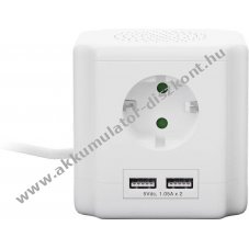 4-es eloszt� kapcsol�val 2 USB porttal gyerekz�rral