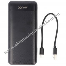 XCell X20000PD powerbank 20000mAh PD3.0 20W 2xUSB 1xUSB-C LED 412g Li-Polymer