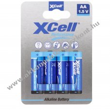XCell alk�li elem, AA, LR6, k�rnyezetbar�t csomagol�s, 4 db-os bubor�kcsomagol�s