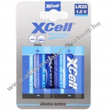 Alk�li elem Mono, LR20, D, 61,5x34,2 mm, 2 db-os bubor�kcsomagol�s