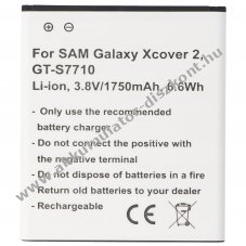 Helyettes�t� Akkumul�tor Samsung Galaxy XCover 2 GT-S7710 3.8V 1800mAh Li-Ion