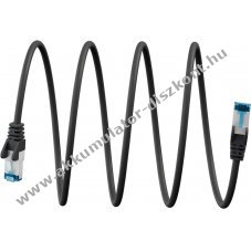 Goobay ultrarugalmas CAT 6A Patchk�bel S/FTP PiMF 10m fekete