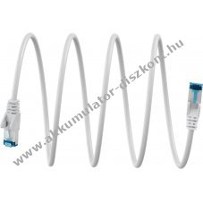 Goobay ultrarugalmas CAT 6A S/FTP patch k�bel 30m feh�r LSZH