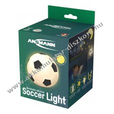 Ansmann LED Soccer Light t�lthet� Akkumul�tor dimmelhet� sz�ntv�lt� szilikon focilabda �jjeli l�mpa