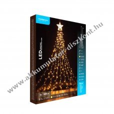 Modee Star Lights LED kar�csonyi f�nyf�z�r 2x3m 300LED melegfeh�r IP44 6W h�l�zati 220-240V