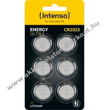 Intenso CR2025 3Volt 6db/csomag l�tium gombelem