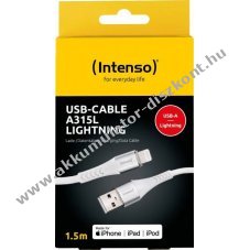 Intenso USB-k�bel A315L USB-A Lightning 1,5m feh�r