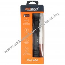 AceBeam TAC 2AA LED zsebl�mpa 1600lumen 181m Li-ion vagy AA AccuCell