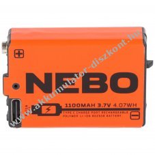 NEBO 802963 3,7V 1100mAh USB-C Akkumul�tor Li-Ion