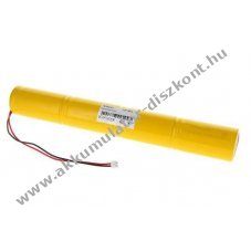 V�szvil�g�t�s Akkumul�torpakk D (g�li�t) 4,8V 4500mAh 240x33mm 20cm k�bel JST EHR-2 Ni-Cd