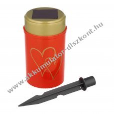 Star Trading Hearty napelemes LED s�rjelz� piros Akkumul�tor melegfeh�r l�nghat�s f�ldt�ske