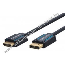 Clicktronic akt�v DisplayPort HDMI �talak�t� k�bel 5m 4K 60 Hz