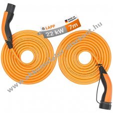 LAPP MOBILITY �nfeltekered� Type 2 t�lt�k�bel 7m 22kW 32A 3 f�zis�